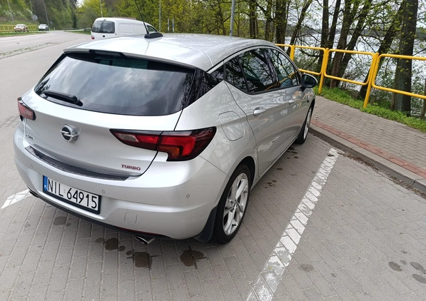 Opel Astra cena 67500 przebieg: 58600, rok produkcji 2017 z Iława małe 106